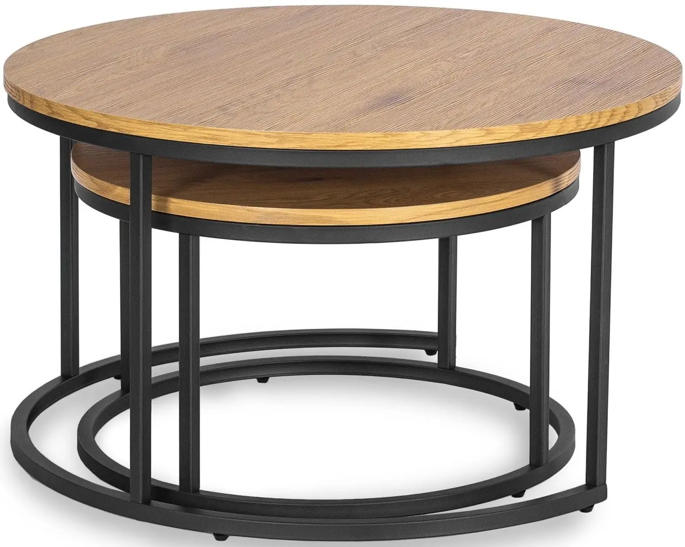 Set masute pentru reviste Mebel Elite Delia Max (Craft Oak Golden/Black) - 7