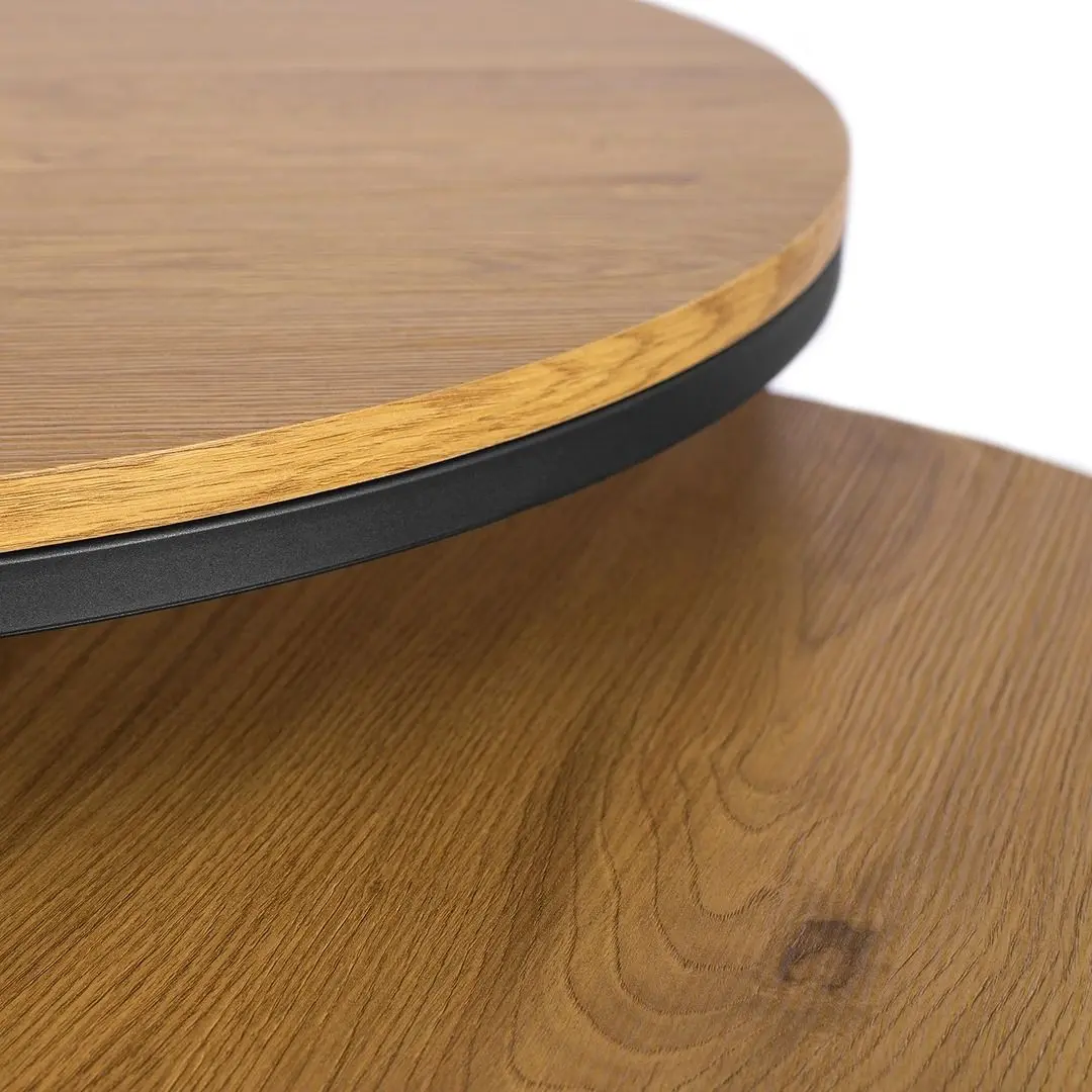 Set masute pentru reviste Mebel Elite Delia Max (Craft Oak Golden/Black) - 8