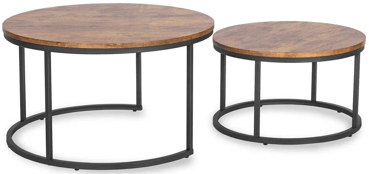 Set masute pentru reviste Mebel Elite Figo Max (Oak/Black) - 3