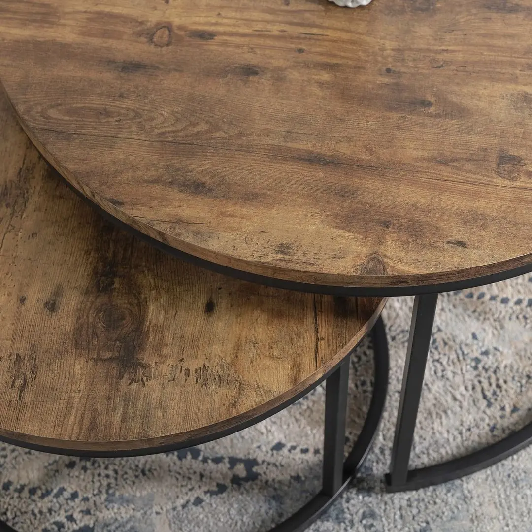 Set masute pentru reviste Mebel Elite Figo Max (Oak/Black) - 8