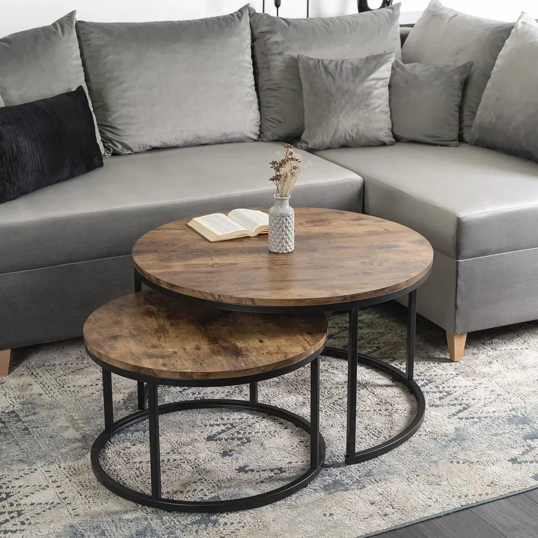 Set masute pentru reviste Mebel Elite Figo Max (Oak/Black) - 9