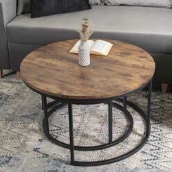 Set masute pentru reviste Mebel Elite Figo Max (Oak/Black) Thumb