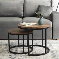 Set masute pentru reviste Mebel Elite Figo (Oak/Black)