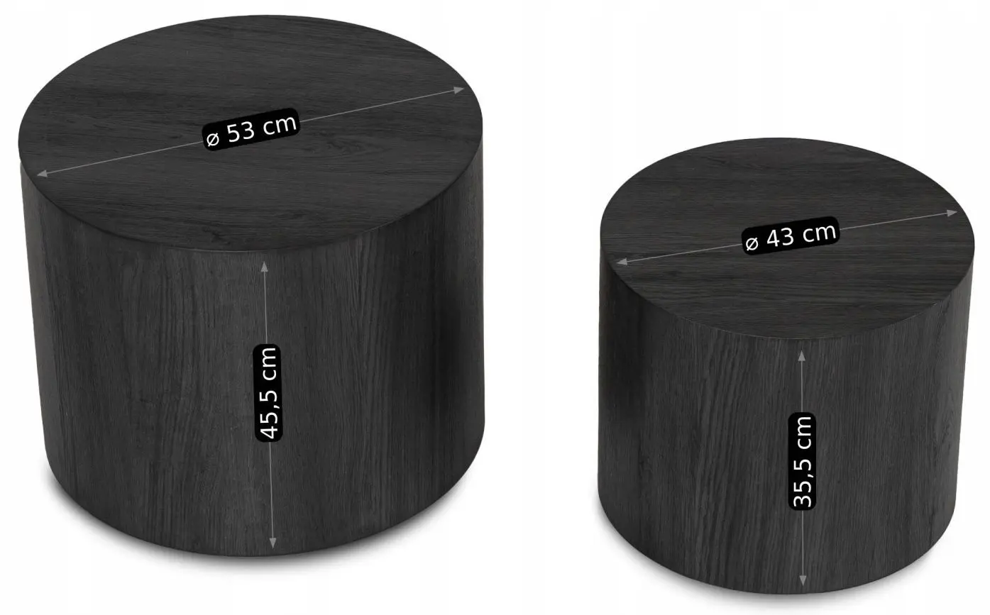 Set masute pentru reviste Mebel Elite Leila (Black)