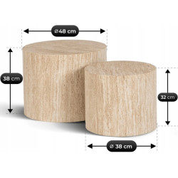 Set masute pentru reviste Mebel Elite Leila (Travertine) Thumb