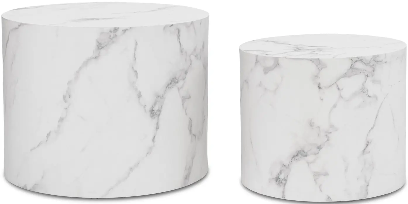 Set masute pentru reviste Mebel Elite Leila (White Marble) - 2
