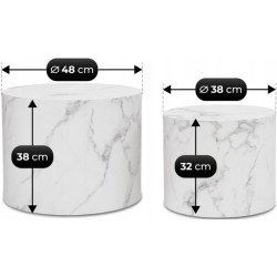 Set masute pentru reviste Mebel Elite Leila (White Marble) Thumb