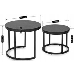 Set masute pentru reviste Mebel Elite Manu (Black) Thumb