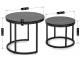 Set masute pentru reviste Mebel Elite Mauro (Black Marble/Black)