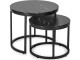 Set masute pentru reviste Mebel Elite Mauro (Black Marble/Black)