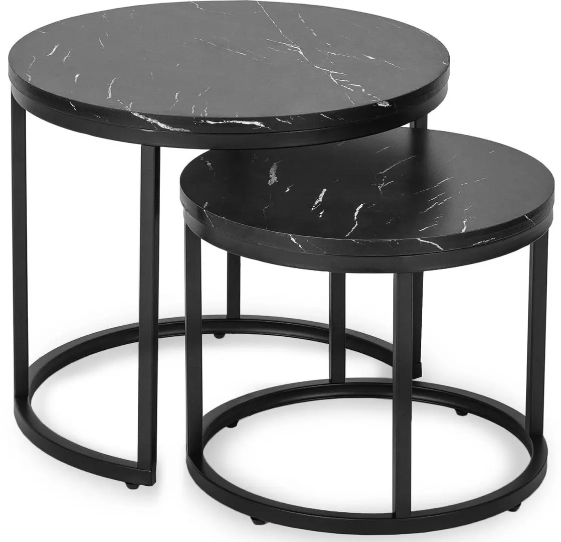 Set masute pentru reviste Mebel Elite Mauro (Black Marble/Black)