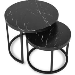 Set masute pentru reviste Mebel Elite Mauro (Black Marble/Black) Thumb
