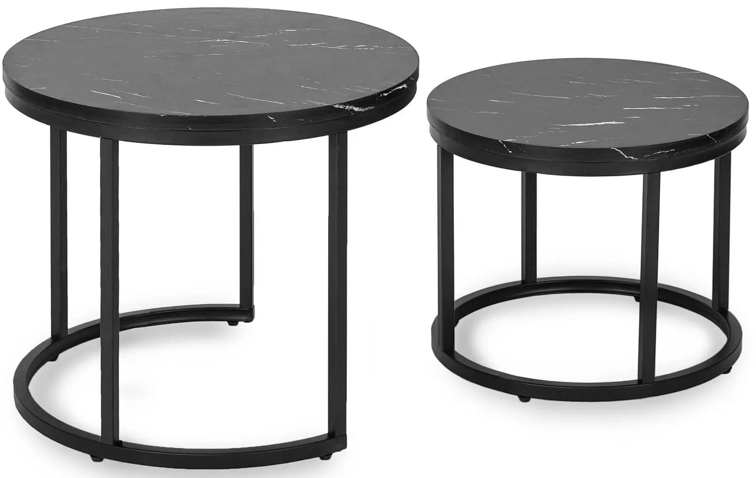 Set masute pentru reviste Mebel Elite Mauro (Black Marble/Black)