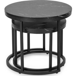 Set masute pentru reviste Mebel Elite Mauro (Black Marble/Black) Thumb