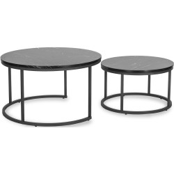 Set masute pentru reviste Mebel Elite Mauro Max (Black Marble/Black) Thumb