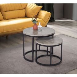 Set masute pentru reviste Mebel Elite Rocky (Grey Concrete/Black)