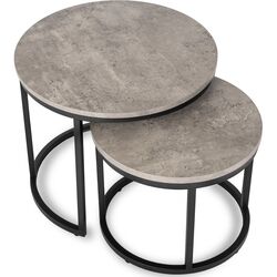 Set masute pentru reviste Mebel Elite Rocky (Grey Concrete/Black) Thumb