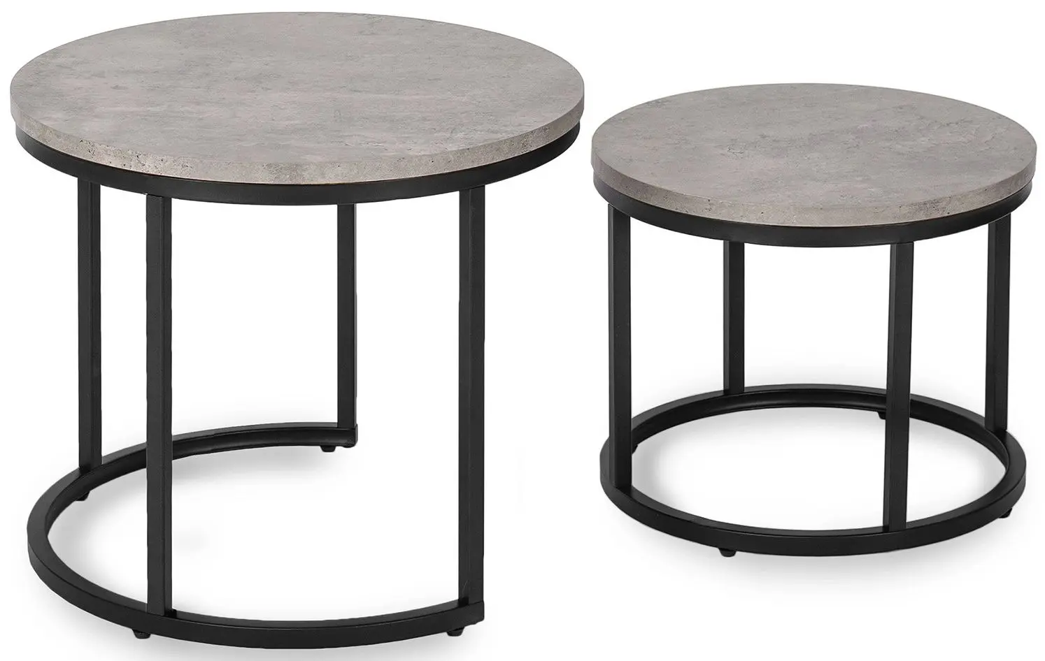 Set masute pentru reviste Mebel Elite Rocky (Grey Concrete/Black)