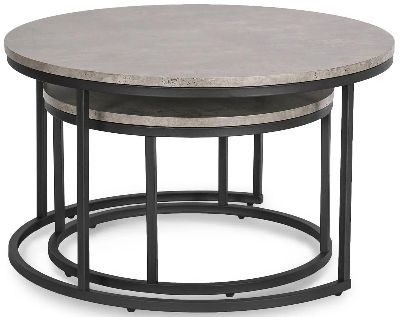 Set masute pentru reviste Mebel Elite Rocky Max (Grey Concrete/Black) - 4