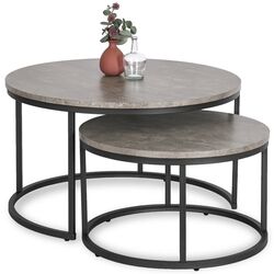 Set masute pentru reviste Mebel Elite Rocky Max (Grey Concrete/Black) Thumb