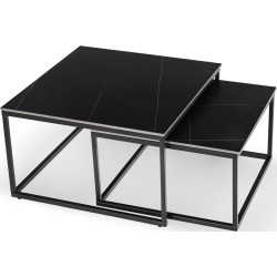 Set masute pentru reviste Mebel Elite Tenor (Black Marble/Black) Thumb