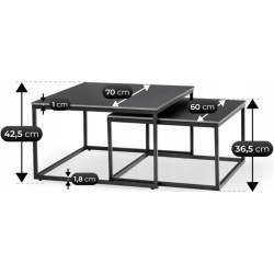 Set masute pentru reviste Mebel Elite Tenor (Black Marble/Black) Thumb