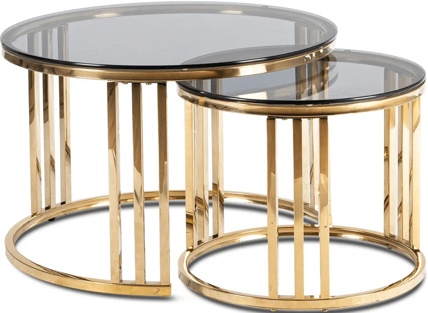 Set masute pentru reviste Mebel Elite Triton (Grey/Gold) - 2
