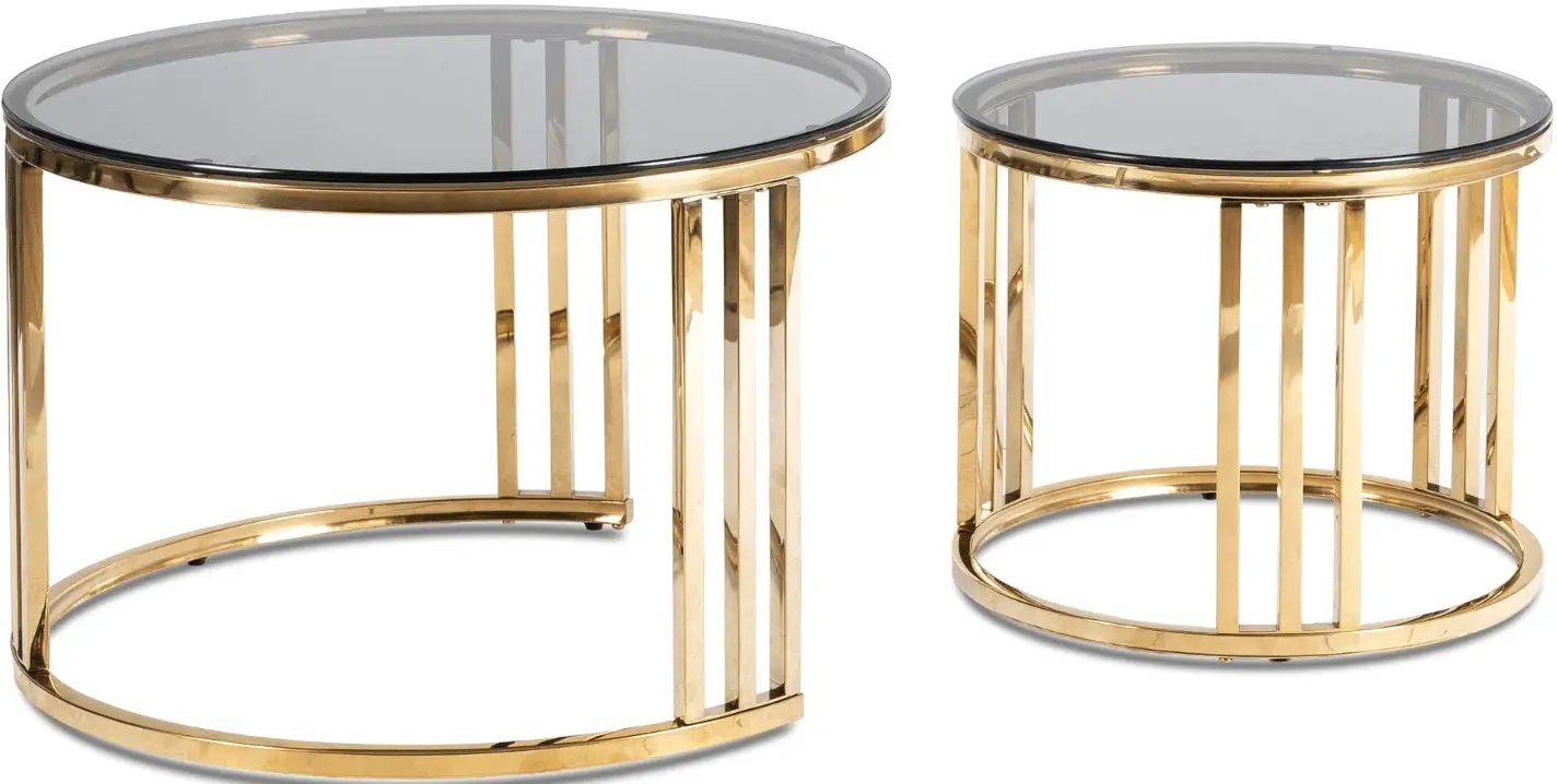Set masute pentru reviste Mebel Elite Triton (Grey/Gold) - 3