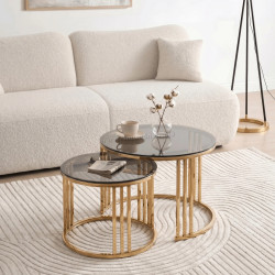 Set masute pentru reviste Mebel Elite Triton (Grey/Gold)