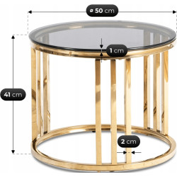 Set masute pentru reviste Mebel Elite Triton (Grey/Gold) Thumb