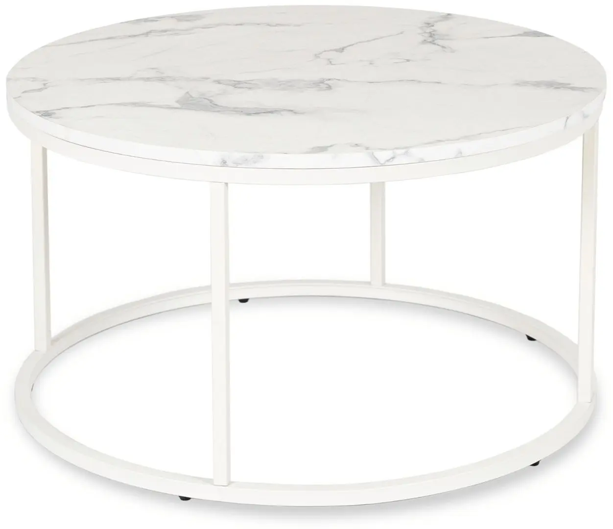 Masa pentru reviste Mebel Elite Agnes Max (White Marble/White)