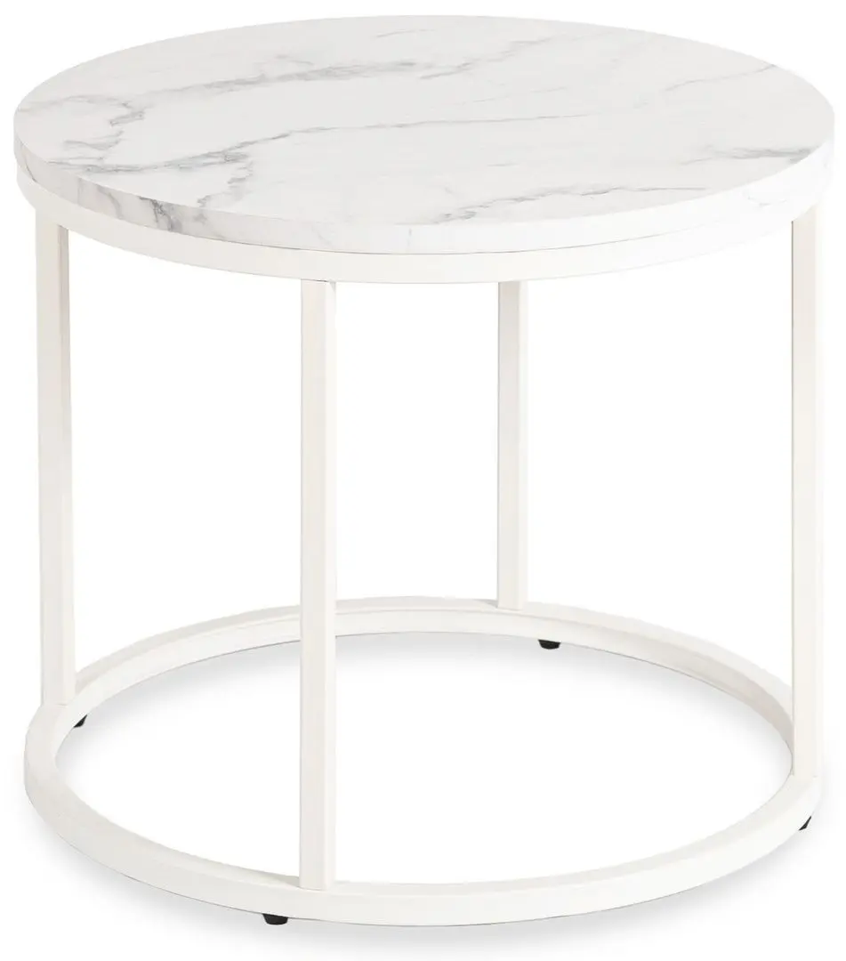 Masa pentru reviste Mebel Elite Agnes (White Marble/White)