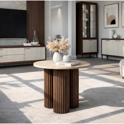 Masa pentru reviste Mebel Elite Almeria 50 (Travertine/Walnut)
