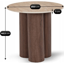 Masa pentru reviste Mebel Elite Almeria 50 (Travertine/Walnut) Thumb