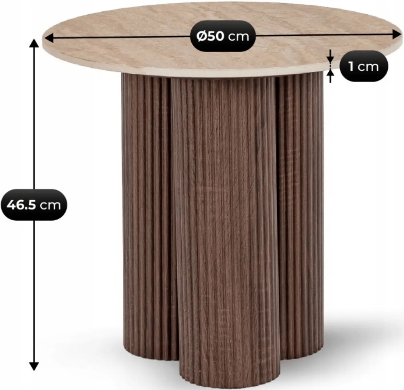 Masa pentru reviste Mebel Elite Almeria 50 (Travertine/Walnut) - 6