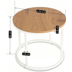 Masa pentru reviste Mebel Elite Ann (Natural Oak/White) Thumb