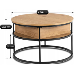 Masa pentru reviste Mebel Elite Astur (Oak/Black) Thumb