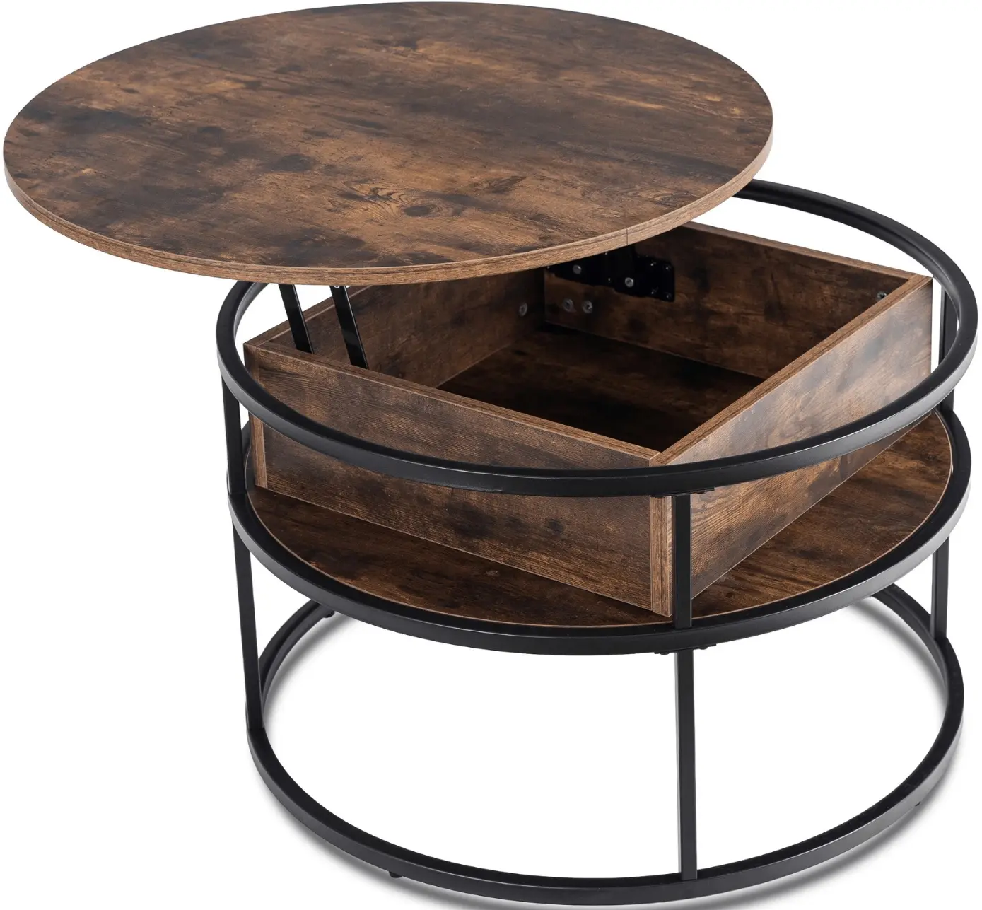 Masa pentru reviste Mebel Elite Astur (Rustic Oak/Black) - 4