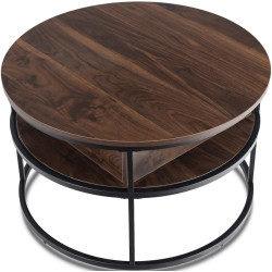 Masa pentru reviste Mebel Elite Astur (Walnut/Black) Thumb