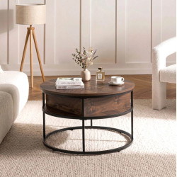 Masa pentru reviste Mebel Elite Astur (Walnut/Black)