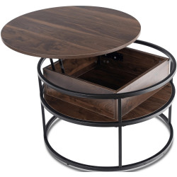 Masa pentru reviste Mebel Elite Astur (Walnut/Black) Thumb