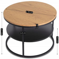 Masa pentru reviste Mebel Elite Best (Oak/Black) Thumb