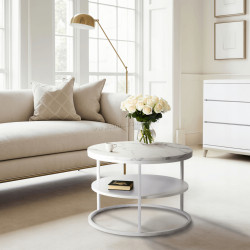 Masa pentru reviste Mebel Elite Best (White Marble)