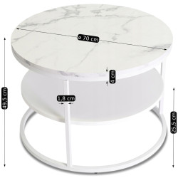 Masa pentru reviste Mebel Elite Best (White Marble) Thumb