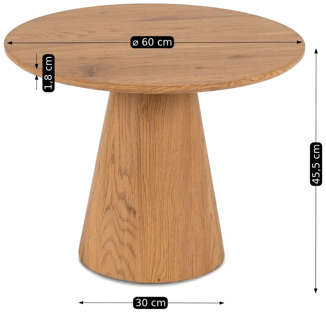 Masa pentru reviste Mebel Elite Carly (Natural Oak)