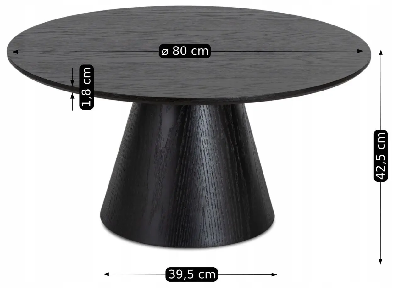 Masa pentru reviste Mebel Elite Cassander Max (Black)