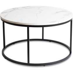 Masa pentru reviste Mebel Elite Conny Max (White Marble/Black) Thumb