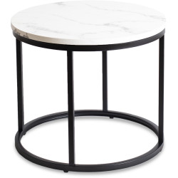 Masa pentru reviste Mebel Elite Conny (White Marble/Black) Thumb