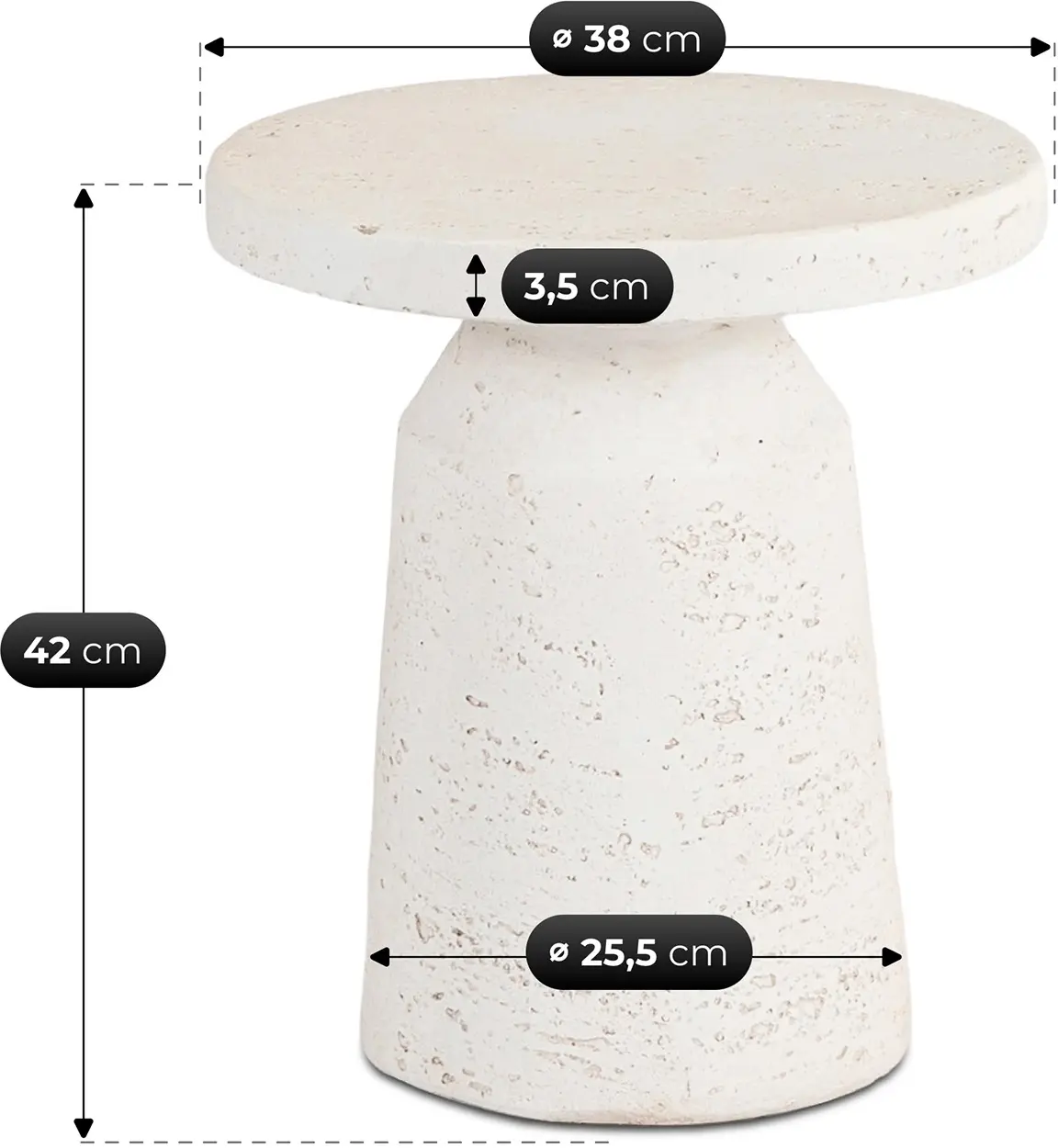 Masa pentru reviste Mebel Elite Dess 38 (Cream) - 6