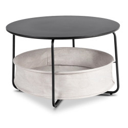 Masuta cafea Mebel Elite Dora (Black/Beige) Thumb